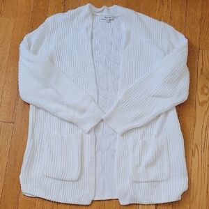 Madewell Medium White Cardigan Cotton